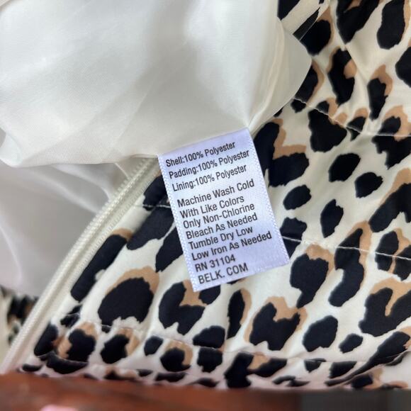 Kim Rogers Leopard Print Quilted Puffer Vest Zip Front Women’s Medium - Picture 8 of 8